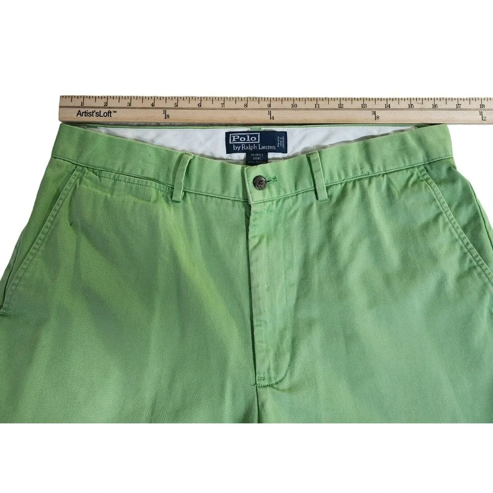 Vintage Polo Ralph Lauren Prospect Chino Shorts Mens Size 33 Green Preppy
